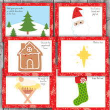Load image into Gallery viewer, Christmas themed play doh mat set for kids layout on wood background