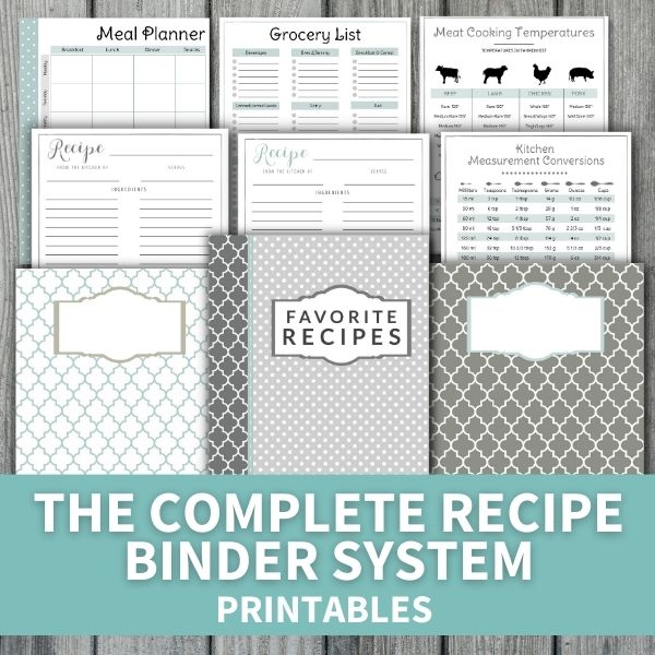 The Complete Recipe Binder System (printables)