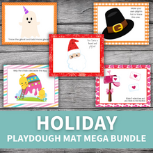 Load image into Gallery viewer, BIG Holiday Playdough Mat Bundle (printables)