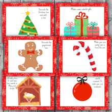 Load image into Gallery viewer, printable Christmas play dough mats  layout on wood background
