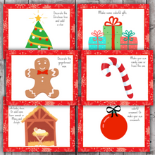 Load image into Gallery viewer, printable Christmas play dough mats layout on wood background