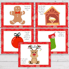 Load image into Gallery viewer, Christmas themed playdough mats on white wood background
