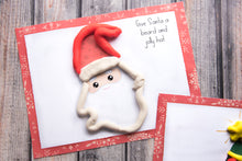Load image into Gallery viewer, playdoh santa outline on children&#39;s printable playdoh mats on wood background
