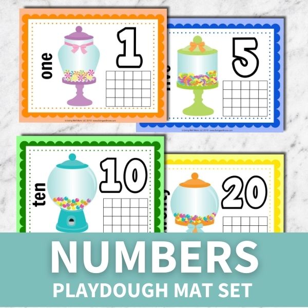 layout of numbers playdough mats printable set