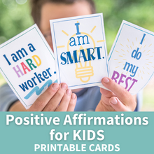 Load image into Gallery viewer, Positive Affirmation Cards for Kids (printables)
