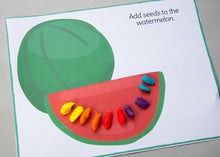 Load image into Gallery viewer, printable watermelon play doh mat
